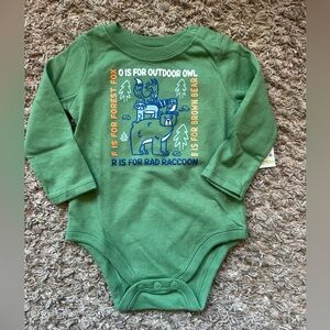 NWT Garanimals Onesie; Green; Size 6-9 months